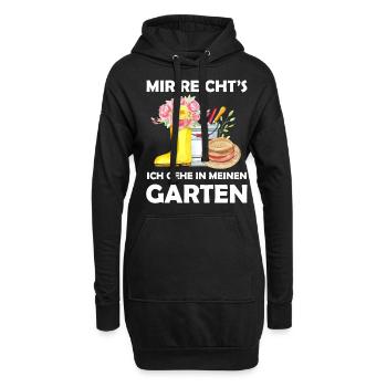 Garten Lustiger Spruch Hobbygärtner Geschenkidee - Hoodie-Kleid - Schwarz - Vorne