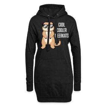 Suricate cool drôle de dicton cadeau - Sweat-shirt à capuche long Femme - noir - Devant