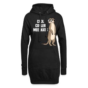 Suricate cool drôle de dicton cadeau - Sweat-shirt à capuche long Femme - noir - Devant