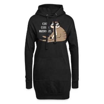 Suricate cool drôle de dicton cadeau - Sweat-shirt à capuche long Femme - noir - Devant