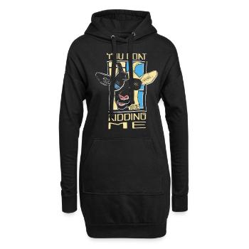 Toi chèvre qui me fout Chèvre animal de ferme - Sweat-shirt à capuche long Femme - noir - Devant