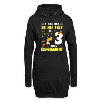 This future scientist is 3 Let - Hoodie Dress - black - Front