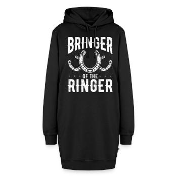Lanceur en fer à cheval Porteur du lanceur de sonnerie - Sweat-shirt à capuche long Femme - noir - Devant