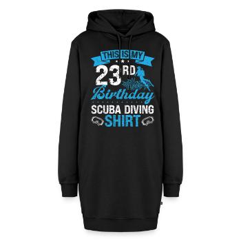 23 ans Plongeur Plongée Snorkeling Masque Plongée - Sweat-shirt à capuche long Femme - noir - Devant