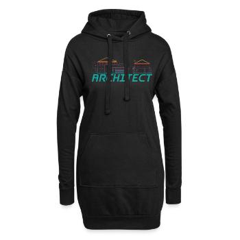 Architect Architekt Architektur Gebäude - Hoodie-Kleid - Schwarz - Vorne