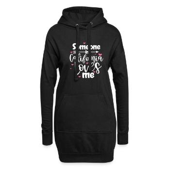 Kalifornien - Hoodie-Kleid - Schwarz - Vorne