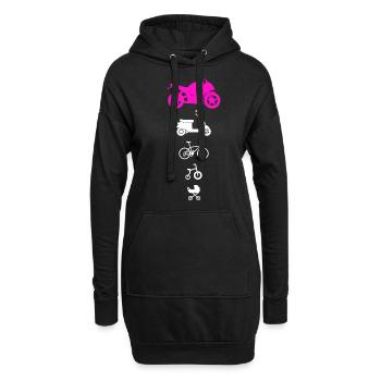 Moto Chopper Enduro Motocross Motard Moto - Sweat-shirt à capuche long Femme - noir - Devant