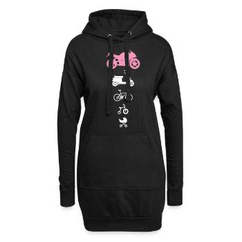 Moto Chopper Enduro Motocross Motard Moto - Sweat-shirt à capuche long Femme - noir - Devant