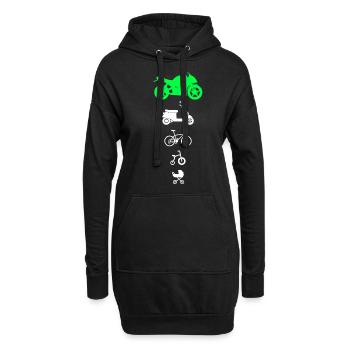 Moto Chopper Enduro Motocross Motard Moto - Sweat-shirt à capuche long Femme - noir - Devant