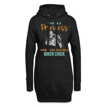 Motorcycle Why Be A Princess When You Can Be A Bik - Hoodie Dress - black - Front
