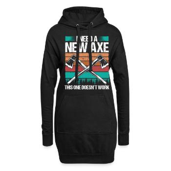 Axe Throwing I need a new Axe Thrower Quote - Hoodie-Kleid - Schwarz - Vorne