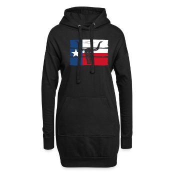 Texas Flaggenstaat Amerika Texan Usa Texas - Hoodie-Kleid - Schwarz - Vorne