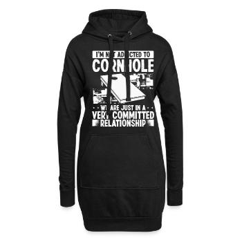 Équipe de relations engagées par un joueur de Cornhole - Sweat-shirt à capuche long Femme - noir - Devant
