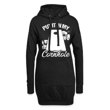 Partenaire joueur Cornhole Mettez-le dans mon équipe Cornhole - Sweat-shirt à capuche long Femme - noir - Devant