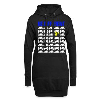 Motorbike Motorrad Enduro Motocross Biker Girl - Hoodie-Kleid - Schwarz - Vorne