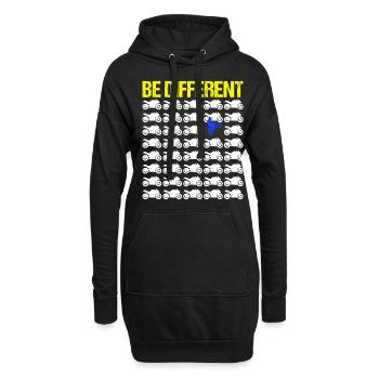 Motorbike Motorrad Enduro Motocross Biker Girl - Hoodie-Kleid - Schwarz - Vorne