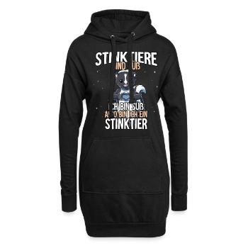 Stinktiere Sind Süß Stinktier - Hoodie-Kleid - Schwarz - Vorne