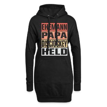 Discjockey Vater Ehemann Held - Hoodie-Kleid - Schwarz - Vorne