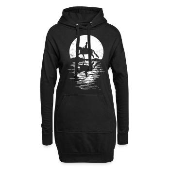 Tenue de cavalier pour les filles qui aiment les chevaux - Sweat-shirt à capuche long Femme - noir - Devant