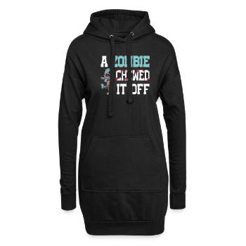 Ein Zombie kaute es ab Amputierter Wortspiel - Hoodie-Kleid - Schwarz - Vorne