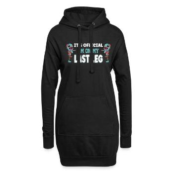 Its Offical Ich bin auf meinem letzten Bein - Hoodie-Kleid - Schwarz - Vorne
