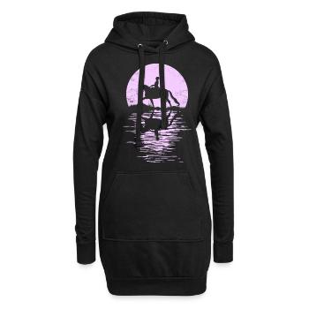 Tenue de cavalier pour les filles qui aiment les chevaux - Sweat-shirt à capuche long Femme - noir - Devant