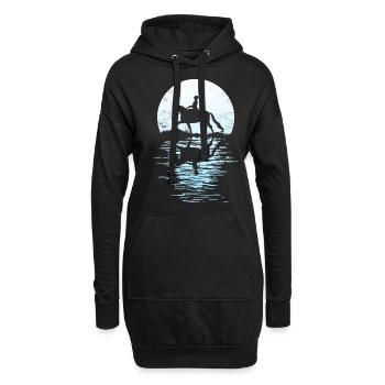 Tenue de cavalier pour les filles qui aiment les chevaux - Sweat-shirt à capuche long Femme - noir - Devant