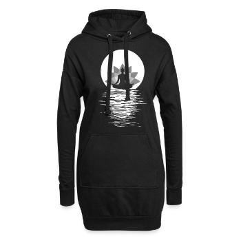 Yoga Yogini Santé Méditation Tenues Filles - Sweat-shirt à capuche long Femme - noir - Devant