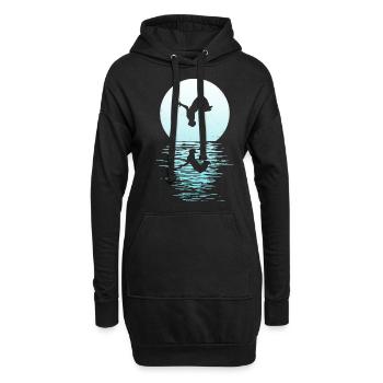 Parkour, Freerunning, Street Workout, Acrobatic - Hoodie-Kleid - Schwarz - Vorne