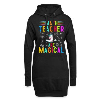 Professeur de mathématiques Licorne - Sweat-shirt à capuche long Femme - noir - Devant