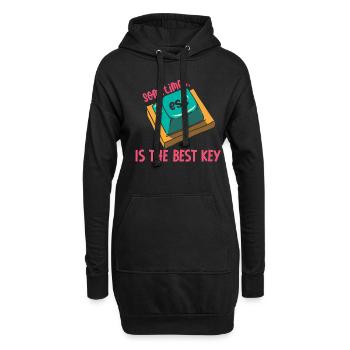 Ingénieur logiciel Clé informatique - Sweat-shirt à capuche long Femme - noir - Devant