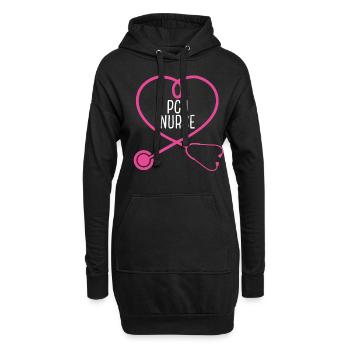 PCU Nurse Stethoscope Appreciation Heart - Hoodie-Kleid - Schwarz - Vorne