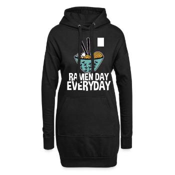 Ramen Day Tous les jours 4 - Sweat-shirt à capuche long Femme - noir - Devant