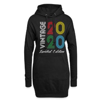 Vintage 2020 Vintage Geburtstag Retro Vintage - Hoodie-Kleid - Schwarz - Vorne