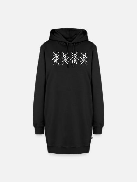 Ameise Ameisenfarm Ameisenhaufen Ameisen - Hoodie-Kleid - Schwarz