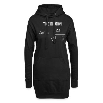 Time Dilation of Special Relativity Physicist - Hoodie-Kleid - Schwarz - Vorne