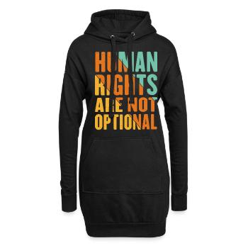 Human Rights Are Not Optional 10 - Hoodie-Kleid - Schwarz - Vorne
