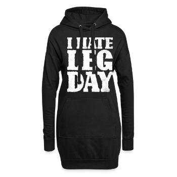 I Hate Leg Day 15 - Hoodie-Kleid - Schwarz - Vorne