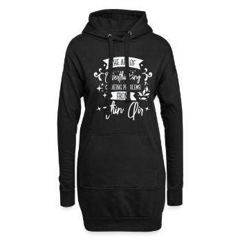 Überdenken von Vintage-Typografie Überanalysieren - Hoodie-Kleid - Schwarz - Vorne