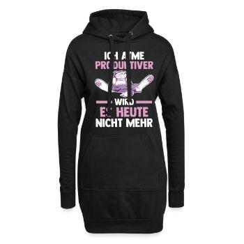 Ich Atme Produktiver Wird Es Heute Nicht Mehr Katz - Hoodie-Kleid - Schwarz - Vorne