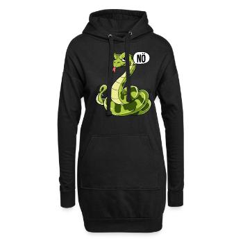 Schlange Nö - Hoodie-Kleid - Schwarz - Vorne