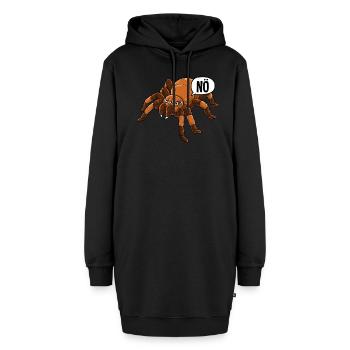 Vogelspinne Nö - Hoodie-Kleid - Schwarz - Vorne