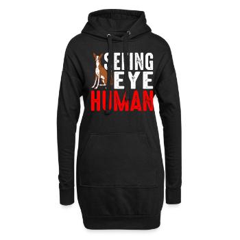 Seeing Eye Human 21 - Hoodie-Kleid - Schwarz - Vorne