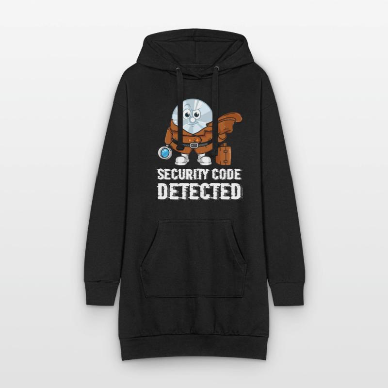 Network And Computer Security Hard Disc Detective Hoodie Dress