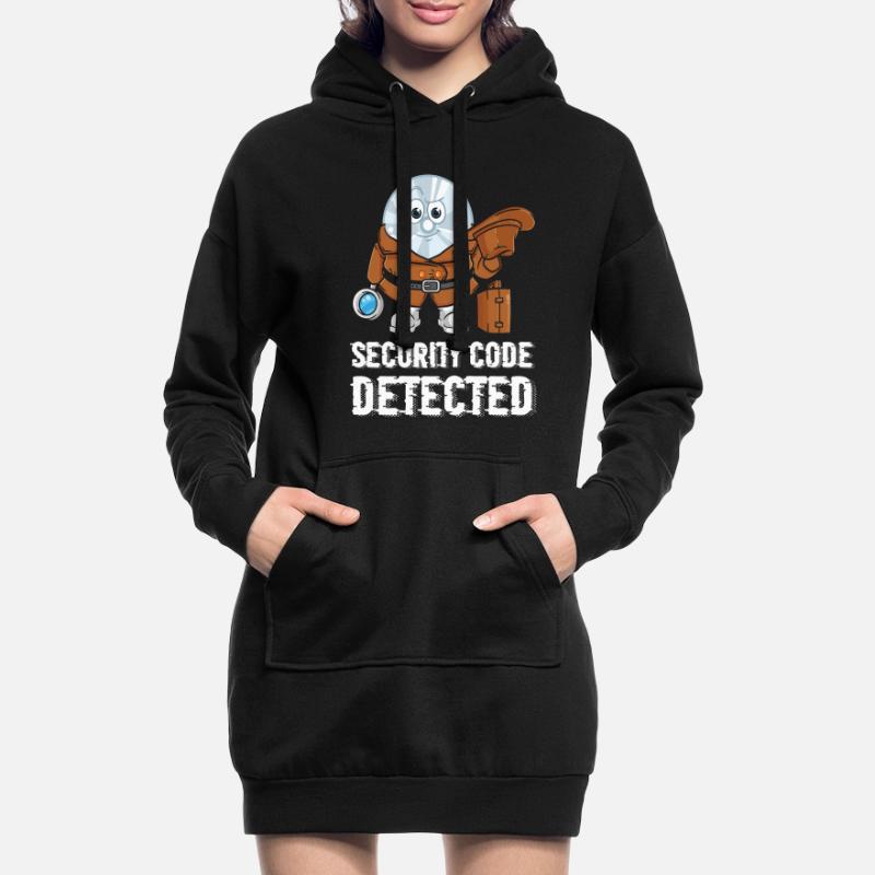 Network And Computer Security Hard Disc Detective Hoodie Dress