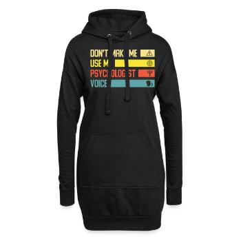 Psychologe - Hoodie-Kleid - Schwarz - Vorne