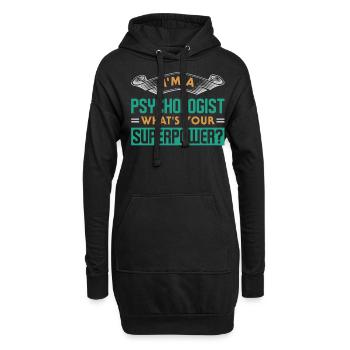 Psychologe - Hoodie-Kleid - Schwarz - Vorne