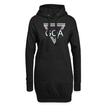 GOA Techno House Party EDM Festival Electro Rave - Hoodie-Kleid - Schwarz - Vorne
