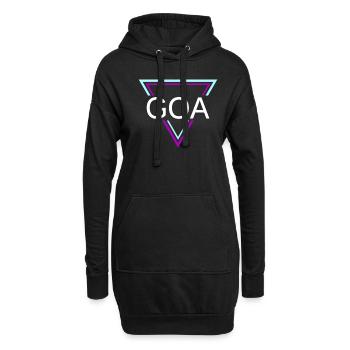 GOA Techno House Party EDM Festival Electro Rave - Hoodie-Kleid - Schwarz - Vorne