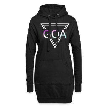 GOA Techno House Party EDM Festival Electro Rave - Hoodie-Kleid - Schwarz - Vorne
